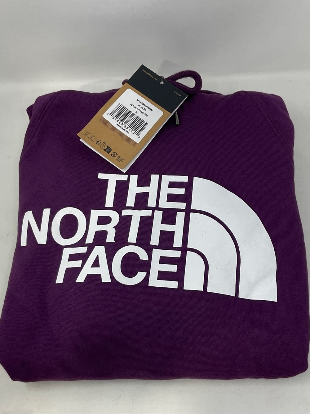 The North Face Kids Purple Pullover Hoodie with White Logo